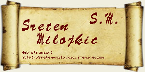 Sreten Milojkić vizit kartica